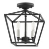 Quorum Lighting Gabriel 3-Light Ceiling Mount, Noir, 10.25W, 12H - 2 of 4