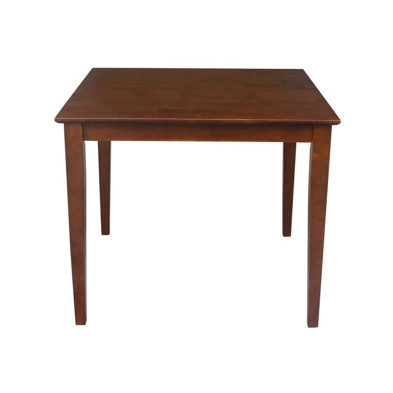 36" Square Solid Wood Top Table with Shaker Legs - International Concepts, 3 of 8