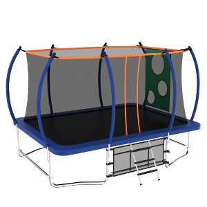 BestParts 8x14FT Outdoor Trampoline with Safety Net & Ladder – Heavy-Duty Rectangular Bouncer - 1 of 4