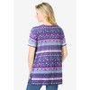 Woman Within Plus Size Short-Sleeve Pintucked Henley Tunic - 3 of 4