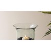 Glass Candle Cylinder with Rustic Insert – 11" Small Height by Kalalou - 2 of 3