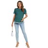 Maternity Tops  Maternity Shirts Color Block Split Hem Tunic Tops - 3 of 4