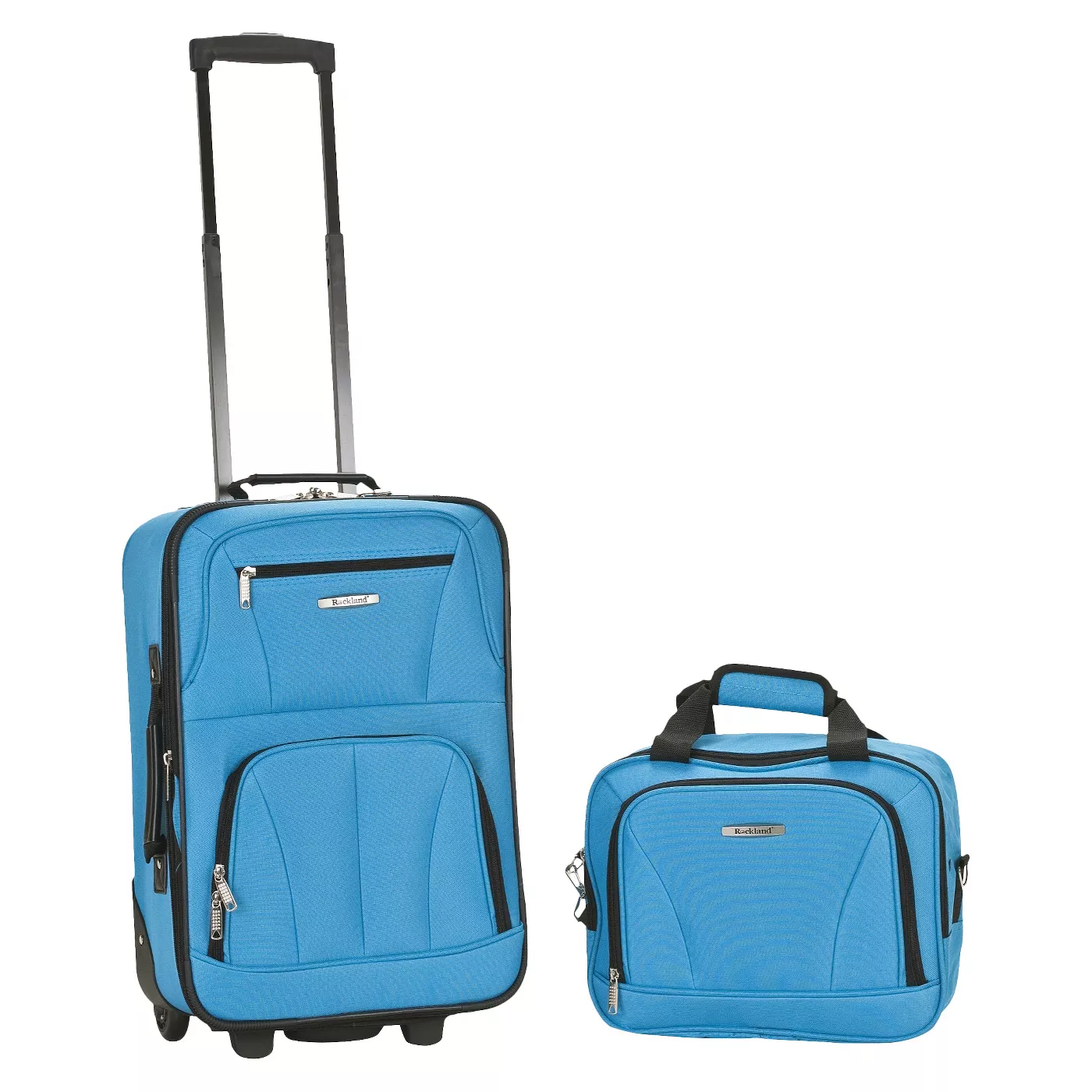 Rockland Rio 2pc Carry On Luggage Set - Turquoise - image 1 of 4