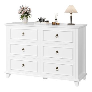 Farmhouse tall cabinet, suitable for bedrooms, living rooms, and hallways. Rustic design with warp-resistant engineered wood. - 1 of 4