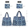 Wrapables Large & Small Foldable Nylon Reusable Shopping Grocery Bags (Set of 2), Stately Floral - 2 of 4