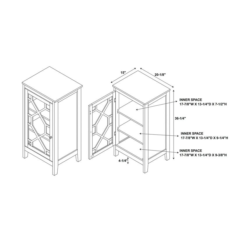 Fetti Small Cabinet - Linon, 5 of 8