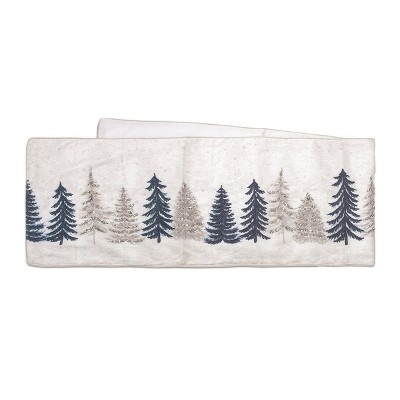 Embroidered Pine Tree Table Runner 72"L