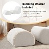 Vynxaria Mirod Elegant Accent Chair with Ottoman,Stylish Curved Design and Minimalist Lines for Ultimate Comfort - 3 of 4