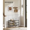 Shoe Rack for Hallway, 3-Tier Shoe Storage, Non-Woven Fabric Shelves, Space-Saving, Metal, Black - 3 of 4