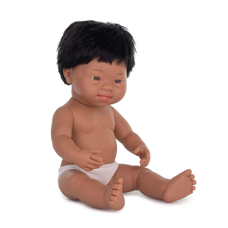 Miniland Educational Anatomically Correct 15" Baby Doll, Down Syndrome Boy, 1 of 4
