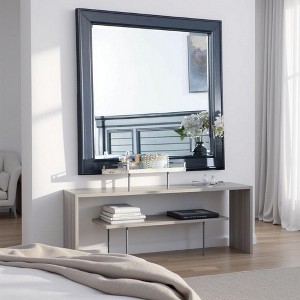 Royal Hampton Dresser Mirror, 40 Inch Rectangular, Slate Blue Solid Wood Frame - 1 of 4