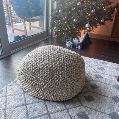 Elowski Knitted Pouf - Christopher Knight Home : Target