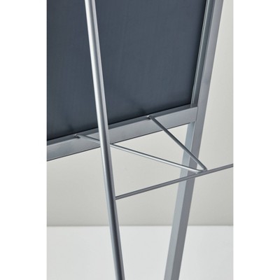 Elegant Silver Full-Length Freestanding Rectangular Mirror