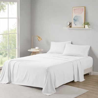 Full White Microfiber All Season Soft Touch Sheet Set