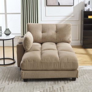 TinyHomie Sleeper Sofa Couch Bed, Oversized Chaise Lounge Chair Cozy Cloud Couch - 1 of 4
