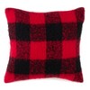 20"x20" Oversize Faux Mohair Buffalo Plaid Square Throw Pillow - Saro Lifestyle - 2 of 3