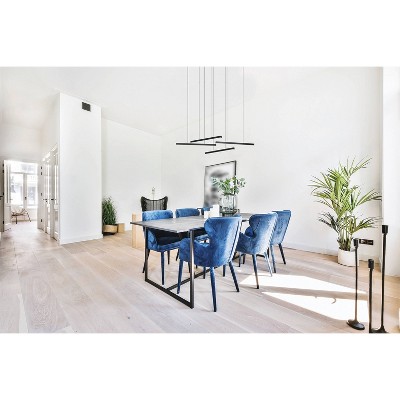 Lindoza Matte Black 4-Light LED Pendant Sculpture 72"