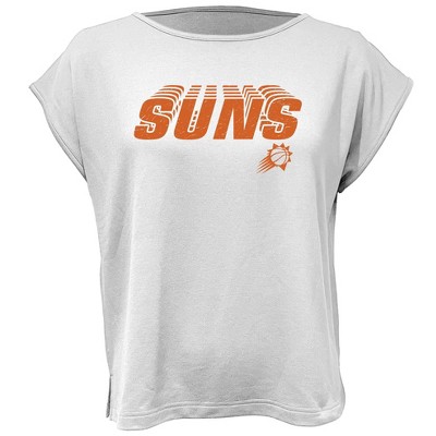 NBA Phoenix Suns Women's White Round Neck Short Sleeve T-Shirt