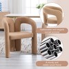 MOONMISS 2 PCS Contemporary Designed Teddy Fabric Upholstered Accent Chairs Kitchen Armchair for Living Room - 4 of 4