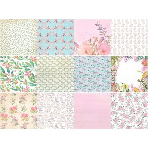 Wrapables 6x6 Decorative Single-Sided Scrapbook Paper for Arts & Crafts Projects, Scrapbooking, Card-Making - 1 of 4