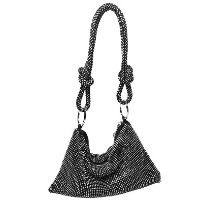 Laromni"Glam Rhinestone Evening Clutch Bag – Sparkly Purse for Women, Weddings, Parties & Cocktail Events"Black&Gold