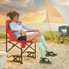 Sevobal Outdoor Portable Chairs Freestyle Rocker Camping Chair with Durable Armrests and Drink Holder for Patio and Backyard, Red, 36.02"*4.92"*25.2" - 2 of 4