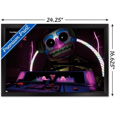 Trends International Five Nights at Freddy's: Help Wanted 2 - DJ Music Man Framed Wall Poster Prints Black Framed Version 14.725" x 22.375"