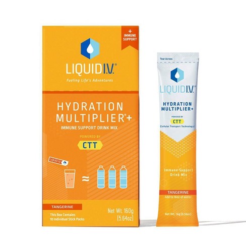 Liquid I.v. Hydration Multiplier + Immune Support Drink Mix - Tangerine - 10ct : Target