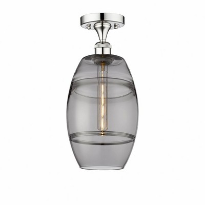 Vaz - 1 Light Semi-Flush Mount In Industrial Style-10 Inches Tall and 8 Inches Wide