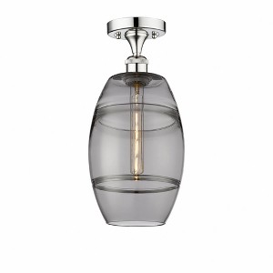 Vaz - 1 Light Semi-Flush Mount In Industrial Style-10 Inches Tall and 8 Inches Wide - 1 of 1