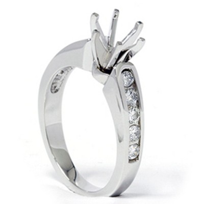 Pompeii3 1/2ct Diamond Semi Mount Engagement Ring 14K White Gold