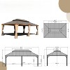 VisioGear Canopies and Gazebos, Outdoor Gazebo with Mosquito Netting, Gazebo Canopy Tent for Deck Backyard Garden, Yellow, 283.7"*165.59"*126.42" - 2 of 4