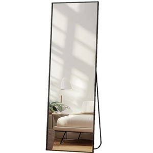 Aoibox Full Length Mirror with Aluminium Frame for Wall or Floor, Large Standing Mirror for Bedroom, Bathroom, Living Room - 1 of 4