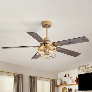 Airsurfer 52" Ceiling Fan with 5 Plywood Blades,Ceiling Fan with Reversible Motor & Memory Function,Remote Control Included - 1 of 4