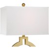 360 Lighting Lauren Modern Table Lamps Set of 2 with White Risers 28 1/2" Tall Gold USB Charging Port White Rectangular Shade for Bedroom Living Room - 2 of 4