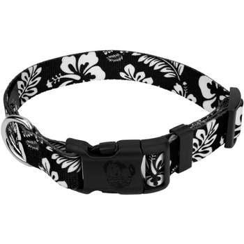 Country Brook Petz Deluxe Black Hawaiian Dog Collar - Made in The U.S.A.