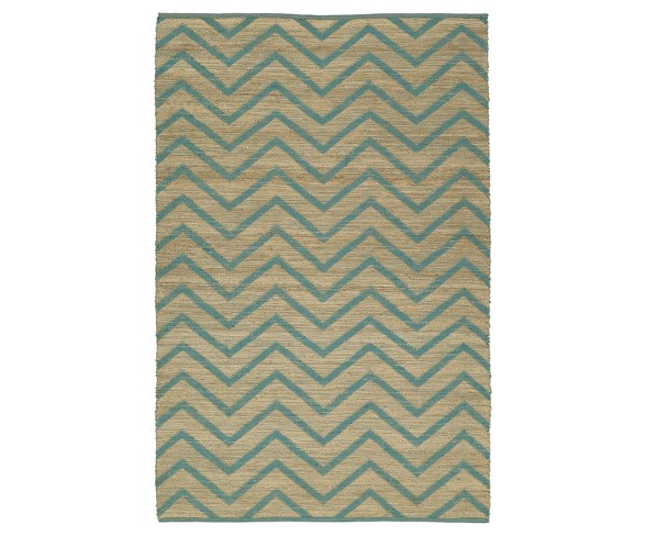 3'6"X5'6" Blue Chevron Loomed Accent Rug - Addison Rugs