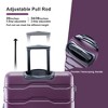 3 Piece Suitcase Set ABS+PC Hardside Luggage Set TSA Checked Large Luggage with Double Spinner Wheels Trave Luggage Set  Deep Purple - 2 of 4