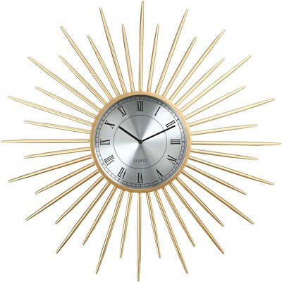 River Parks Studio Castallia Gold 28" Round Metal Wall Clock