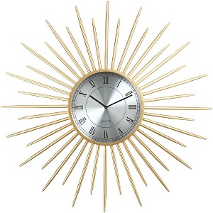 Dahlia Studios Castallia Gold 28" Round Metal Wall Clock - 1 of 4