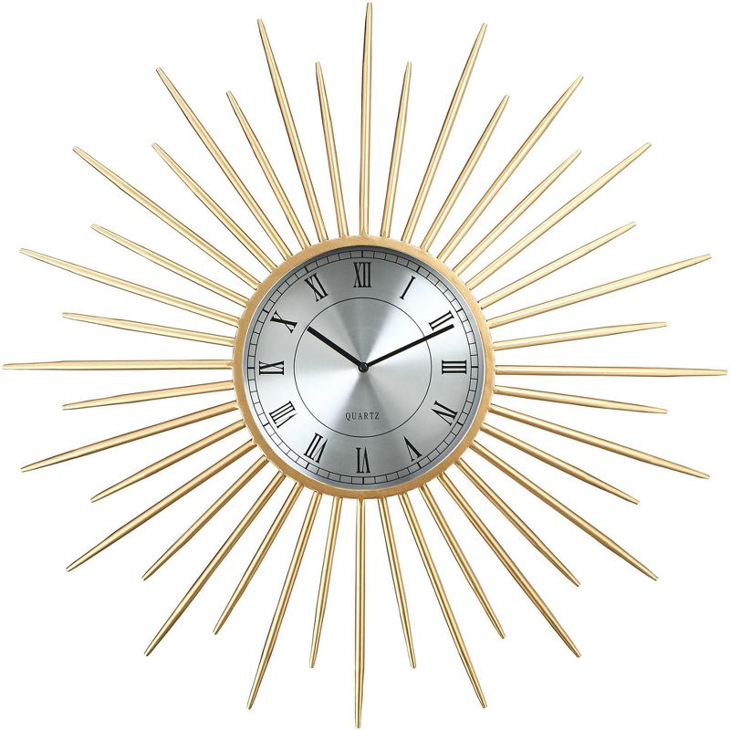 River Parks Studio Castallia Gold 28" Round Metal Wall Clock, 1 of 7
