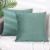 Unique Bargains Decorative Soft Velvet Knitted Square Invisible Zipper Throw Pillow Covers 2 Pcs - 2 of 4