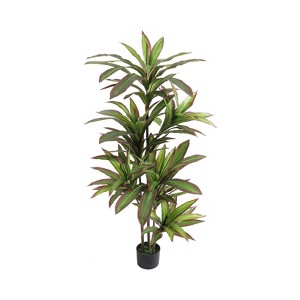 Artificial Dracaena Plant Fake Tree with Planter - Faux Yucca Tall Fake Floor Plant in Pot Artificial Trees for Home Office Living Room Decor Outdoor - 1 of 4