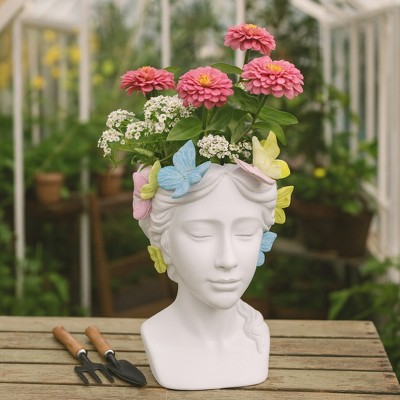 Planter and Flower Pot for Home Decor - Whimsical Plant Pot for Indoor or Outdoor Use - Modern Plant Stand Ideal for Garden and Patio Accent
