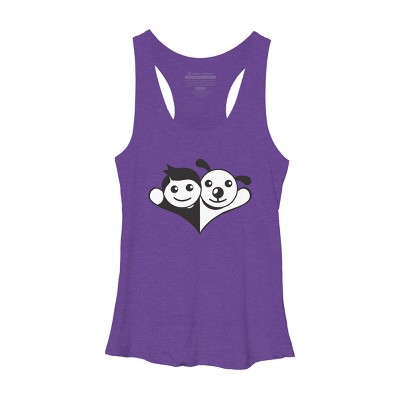 Women's Design By Humans Doggy Friend By graphicganga Racerback Tank Top
