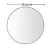 36" Round Bathroom Mirrors with Black Metal Framed Wall Mirror Vanity Mirror Dressing Mirror,for Bathroom,Living Room,Bedroom-The Pop Home - 4 of 4
