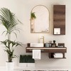 MAYEERTY 31.50x23.62x1.57in Wrought Iron Right-Angle Arch Gold Metal Hanging Mirror - 3 of 4