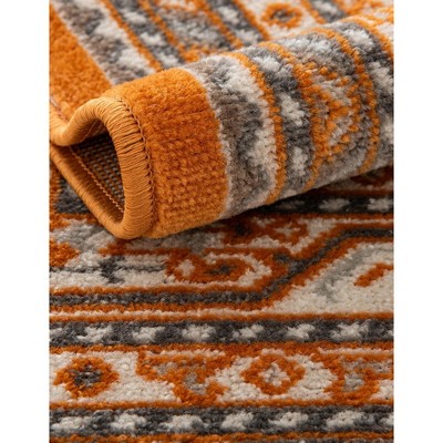 SoHo Chic 4' x 6' Orange Synthetic Flat Woven Area Rug