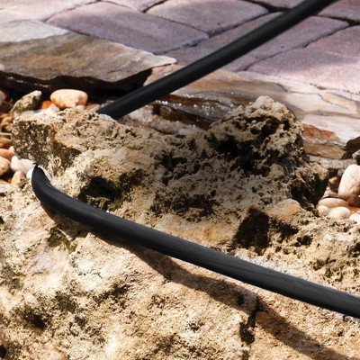50ft Black Polyester Garden Hose with Brass Fittings