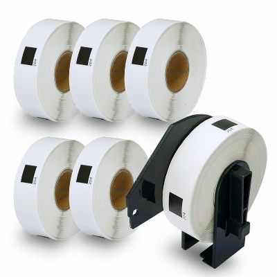BETCKEY - Compatible Multi-Purpose Address Labels Replacement for Brother DK-1204  Use with Brother QL Label Printers 6 Rolls + 1 Reusable Cartridge